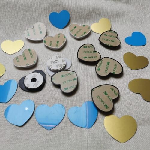 Factory Price ！！Sublimation Heart Blank mobile Phone Plastic Holder With Metal insert heat trasnfer printing Phone Case Holder