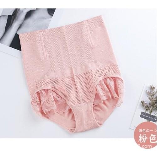 Ladies seamless high waist abdomen hip sculpting underwear briefs Modal lace lingerie boutique underpant belly Shaping Panties