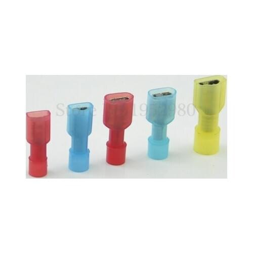 1000PCS Fully Insulated Female Spade Connectors FDFD1.25-187 Crimp Terminals for 22-16AWG