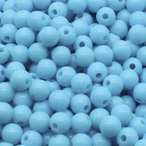 200Pcs 6mm Blue Round Ball Spacer Beads For Jewelry Making DIY Jewelry Accessories