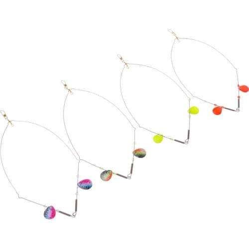 4pcs Double Up Spinners Bait Rigs Fishing Lures Balance Perch Fishing Rig Sea Fishing Tackles Pesca