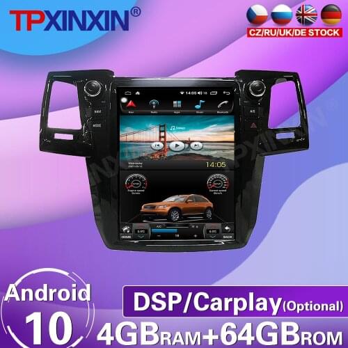 64G For Toyota Fortuner 2007-2015 HILUX Android 10 Tesla Screen Car Radio Tape Recorder Multimedia Player GPS Navigation Carplay