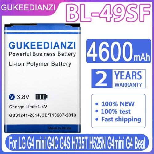 GUKEEDIANZI 4300mAh BL-49SF Battery For LG G4 mini G4C G4S H735T H525N G4mini G4 Beat Lithium Polymer Batteries+Power Bank