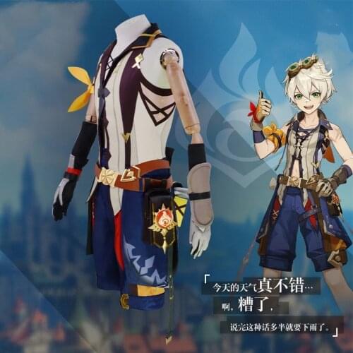Anime Game Genshin Impact Bennett Mondstadt Game Suit Party Outfit Uniform Cosplay Costume Halloween Men Free Shipping 2021 New
