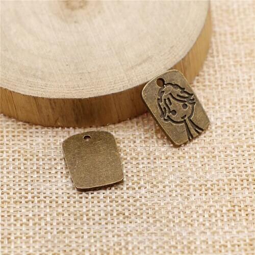 Free shipping 65pcs 17x12mm antique bronze boy charms diy retro jewelry fit Earring keychain hair card pendant accessories