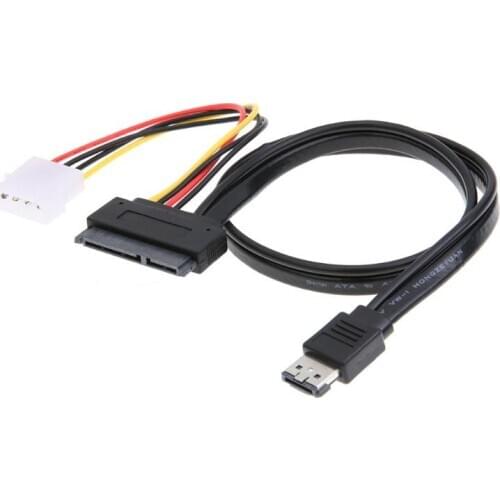CYSM CY 50cm eSATAp Power ESATA Combo to SATA 22pin & IDE 4pin 5V 12V for 3.5" 2.5" Hard Disk Data Cable