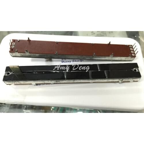 5pcs/lot Taiwan HT double sliding potentiometer shaft length 12.8 cm D10K 12MM mixer double fader