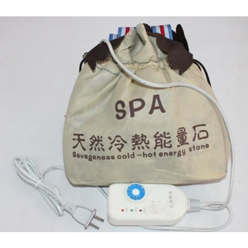 Hot Spa Black Basalt Stone Essential Oil Massage Volcanic Energy Stone for Body Massage and Heater box Heat bag choose