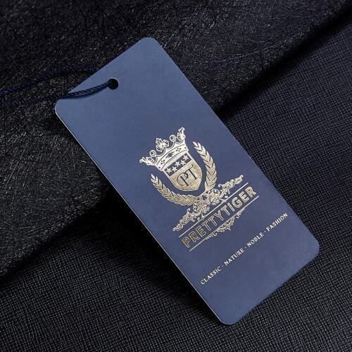 Custom gold foil logo brand name garment clothing printed paper price hang tags,etiqueta printing swing labels tag for clothes