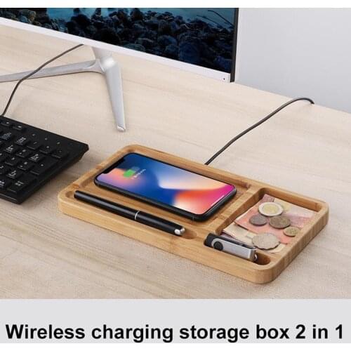 15W Wireless Charger Charging Mat Storage Tray for 11 12 Pro Max X XS