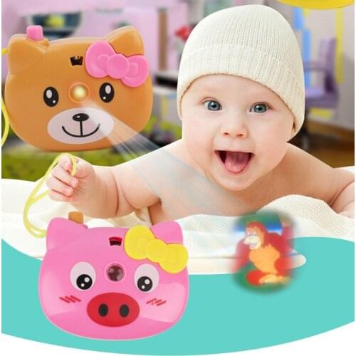Creative cartoon animal projection camera toy childrens luminous camera educational toy exquisitely designed childrens gift