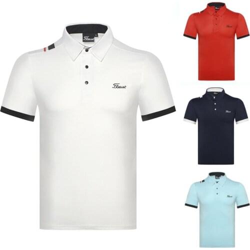 New Golf Clothes Mens Outdoor Sports Mens Polo Shirt Moisture Absorption Golf Wear Shirts