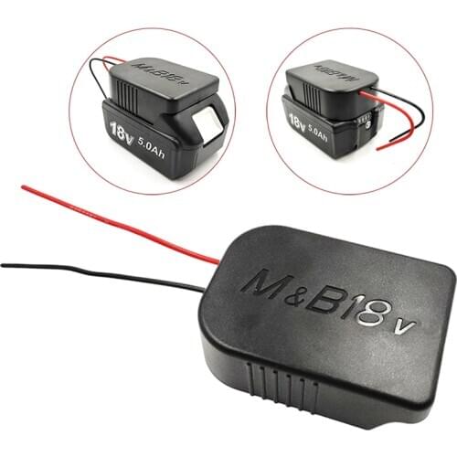 Oein For Makita&Bosch Adapters 18V Battery Power Connector Adapter Dock Holder With 14 Awg Wires Connectors Power Black