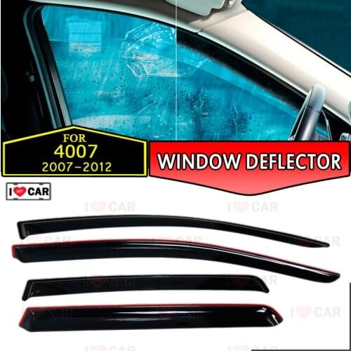 Window deflector for Peugeot 4007 2007-2012 car window deflector wind guard vent sun rain visor cover car decor