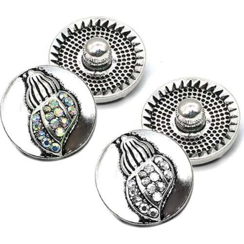 Wholesale w233 3D 18mm rhinestone metal snap button for Bracelet Necklace Jewelry For Women Fashion Gift accessorie