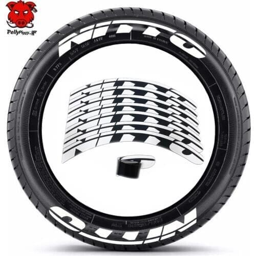 Pellypiggy 1.42″ Car Tire Decals Car Tuning Universal 3D Permanent PVC Joined Stickers Car Tire Decor Sticker for NITTO Tyre