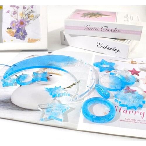 Moon Wind Chimes Epoxy Resin Mold with Rope Hanging Ornaments Casting Silicone Mould DIY Crafts Jewelry Decorations Casting N2UE