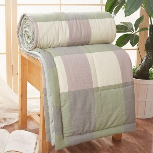 Winter Throw Quilt Soft Breathable Fleece Blanket for Bed Travel Airplane Stripe Bed Cover Bedspread