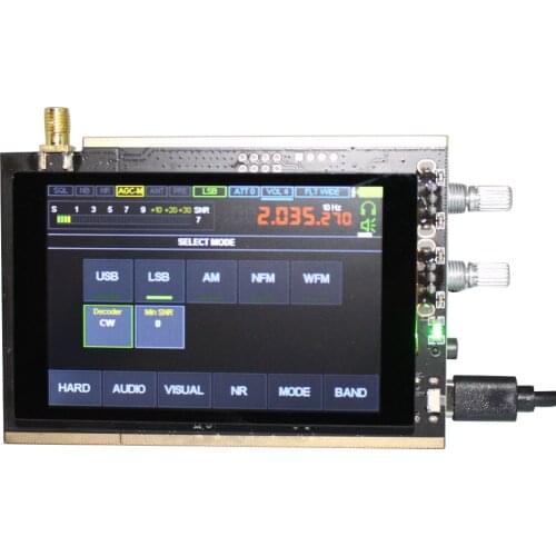 Malachite Receiver 3.5 Inch IPS Display SDR Software Radio DSP Full Mode 50K-200MHz 400-2000MHz Crack with Built-in UHF