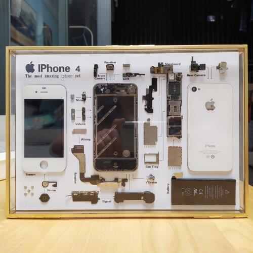 Simple iphone mobile phone disassembly and mounting set diy metal glass photo frame display specimen frame gift A4