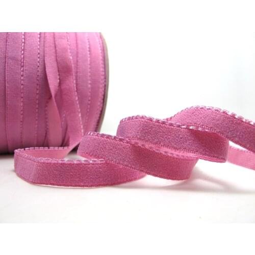 CLEARANCE|6 Yards 12mm Fuchsia Picot Edge Decorative Pattern Lingerie Elastic|HeadbandSkinny Narrow Stretch|EL90