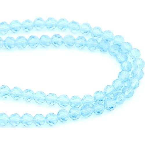 Sale Lt Aquamarine 4-12mm Glass Prism Part Crystal Cut Ball Beads For Party Decoration Parts Free Shipping