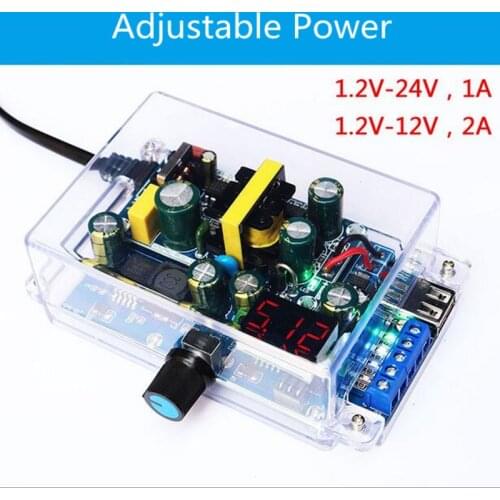 Adjustable DC Power Supply Board Stabilized Voltage Power for Electronic DIY Production Kit Power Supply Electronic Experiment