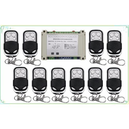 DC12V 24V 36V 48V 4CH 30A RF Wireless Remote Control Relay Switch Security System/ motor /garage door /lamp / 10pcs remote