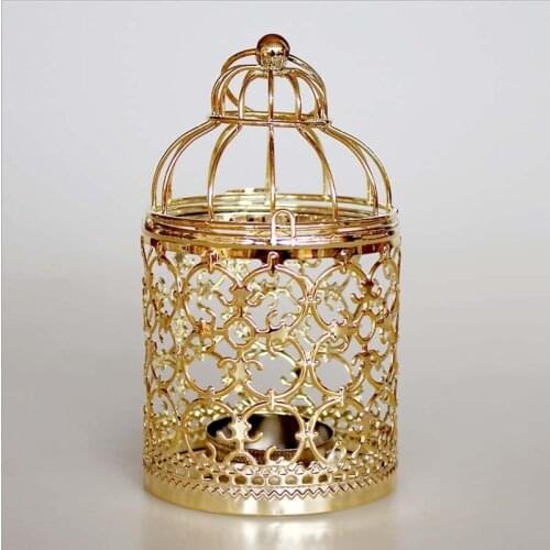 Europe Style Romantic Candle Stick Holder,Decorative Candle Stand Vintage Metal House Candle Holders,Birdcage,Home Decor,Table