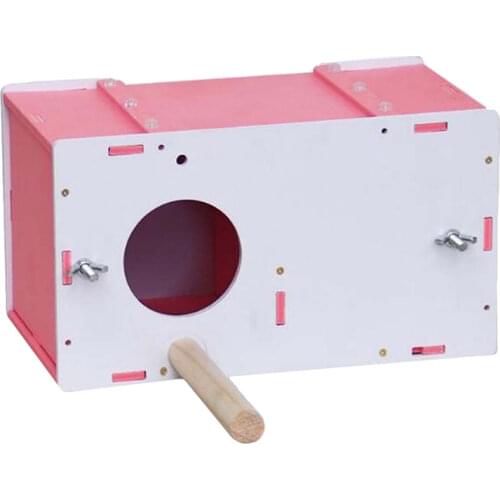 Cute Pet Bird Breeding Box Parakeet Budgie Cockatiel Breeding Box Nest Box Nest Isolation Birdhouse Candy Color Bird House