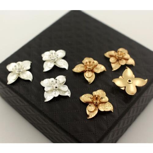 Leaf Flower Stamens Charms Brass Metal Findings DIY Stuffs DIY Jewelry Accessories Choose Colors