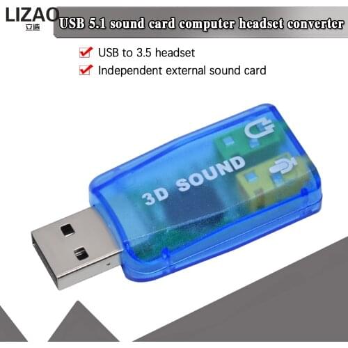 Mini External Usb To 3.5mm Mic Headphone Jack Stereo Headset 3d Sound Card Audio Adapter New Speaker Interface For Laptop