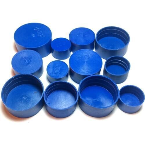 Inner 6.3-355.6mm tube insert end pipe cover flange plastic cap thread protector outer Protective Caps for Pipes blue PE plastic