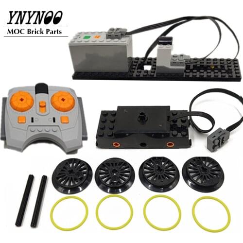 High-Tech 88002 Train Motors Multi Power Functions Kit with 85557 Train Wheels fit for 10233 Horizon Express Kit Building Blocks