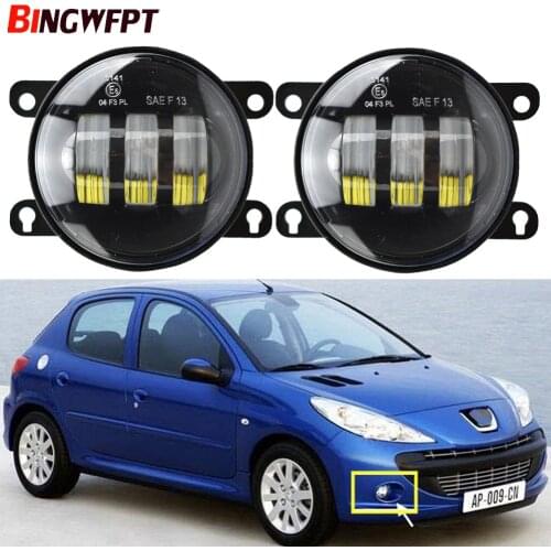 1pair H11 LED Fog Light Lamp Front Bumper Light For Peugeot 207 307 3008 407 607 301 308 408 2008 4007 4008 5008 Bipper Tepee