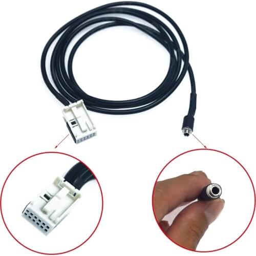 1 PCS Car Aux input 12-Pin Female Cable Adapter 3.5MM Audio Player fits For Audi A4 A3 A6 TT A8 S4