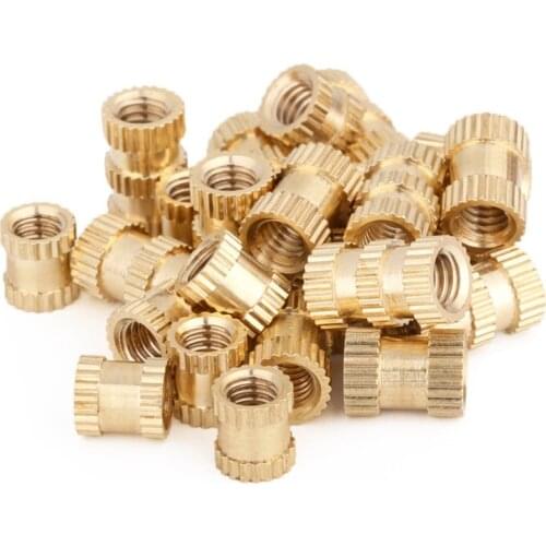 10/20pcs Brass Insert Nut M4 M5 M6 M8 INjection Molded Copper Nut Embedded Knurled Threaded Insert Nut