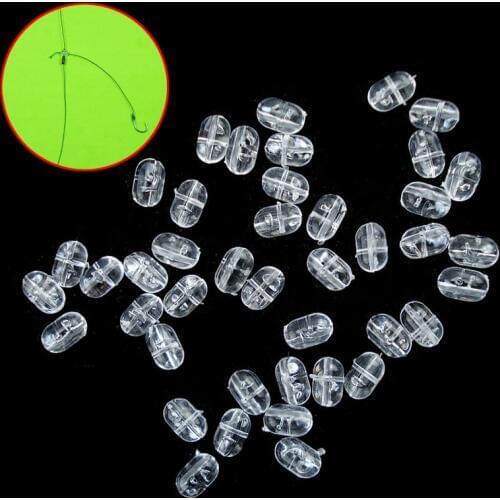 [1000pcs] New Transparent Clear Oval Cross Hole Beads Sabiki Rig DIY Jumper Link Beads 3 Way Connector 2 Hole Beans Wholesale