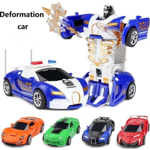 2 In 1 Car Robot Toy Action Collision Transforming Model Deformation Vehicles deformed toy boy deformed car robot childrens Toy