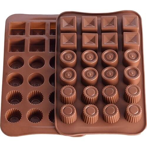 24 Holes Silicone Mold Jelly Soap Chocolate Mould DIY Baking Cake Decorating Tool kitchen Accessorie Bakeware Ice Tray Drip Mold