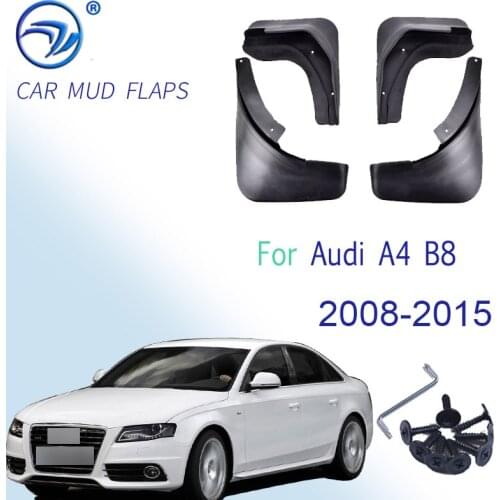 4pcs Car Fender for Audi A4 B8 2008 2009 2010 2011 2012 2013 Mud Flaps Splash Guards Auto Mudflap Mudguard Accessories