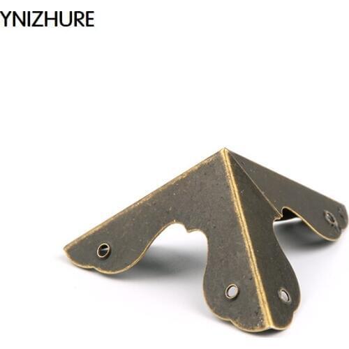 50pcs 33mm Antique Hardware Angle bag packaging Corner Gift Corner four corners trumpet flower wrap angle fittings for furniture