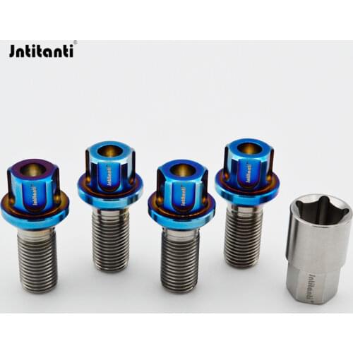 Auto parts Gr5 titanium anti-theft bolts m14*1.5*28 for Benz
