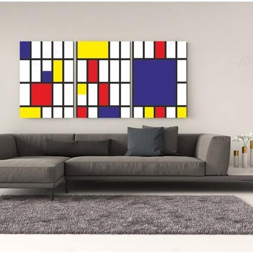 Bauhaus, Abstract 3Panel Copper Grey Wall Art Print Picture Contemporary Print Gallery Wall Poster Decor Gift