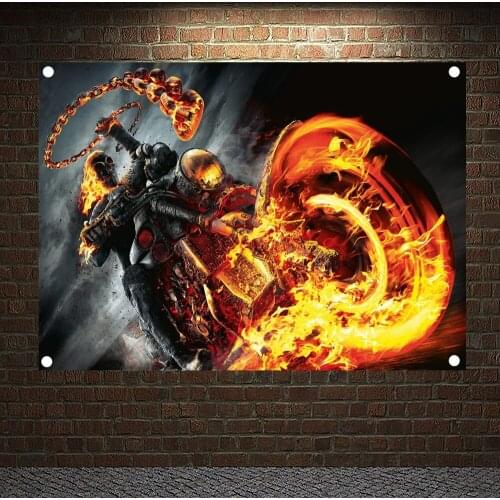 Large Size Rock Band Banners & Flags Tapestry Wall Art Metal Music Cloth Poster Bedroom Dormitory Decoration Hanging Painting 5
