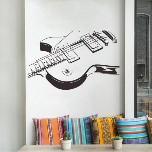 Large size Guitar Music Wall sticker Creative Music Sticker Bedroom Decor Art Mural Wallpaper Stickers Individuality Stickers