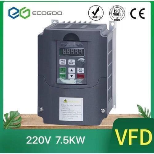 VFD Inverter 2.2KW/4KW/5.5kw/7.5kw Frequency Converter 3P 220VOutput CNC Spindle motor speed Control VFD Converter