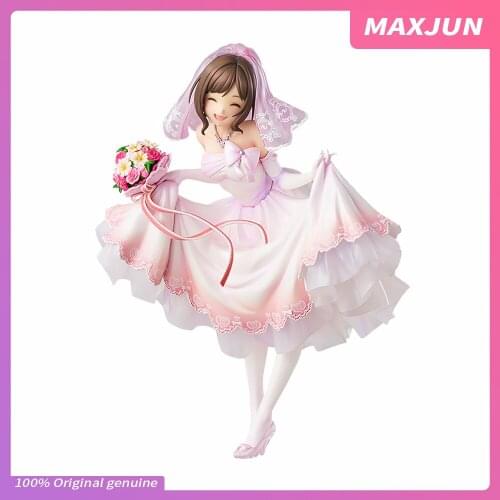 MAXJUN Genuine Anime Cinderella girls Figures Maekawa Miku PVC Model toys THE IDOLM@STER Wedding dress Action figure doll