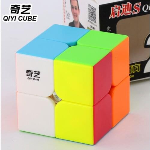 QiYi XMD Magic Puzzle Cubes 2x2x2 2x2 Non-magnetic Professional Educational Twist Toy Elementary Easy Learning Cube For Children