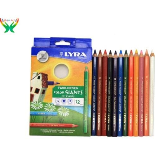 Lyra 6 color / 12 color / 18 color / large thick color pencil drawing supplies Hexagonal thick rod colored pencil art supplies